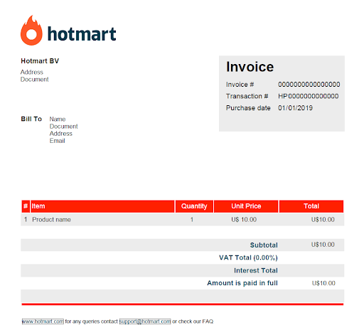 Cómo obtener un Invoice